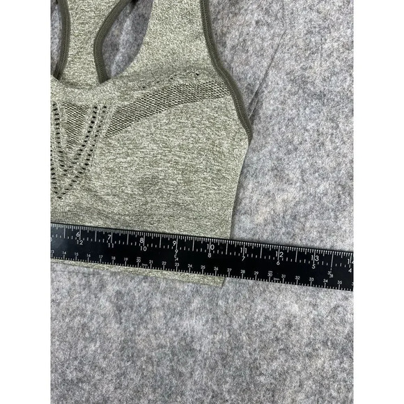 Salomon Elevate Move’On Bra Womens XS Heather Green Athletic Racerback Running - Picture 6 of 6